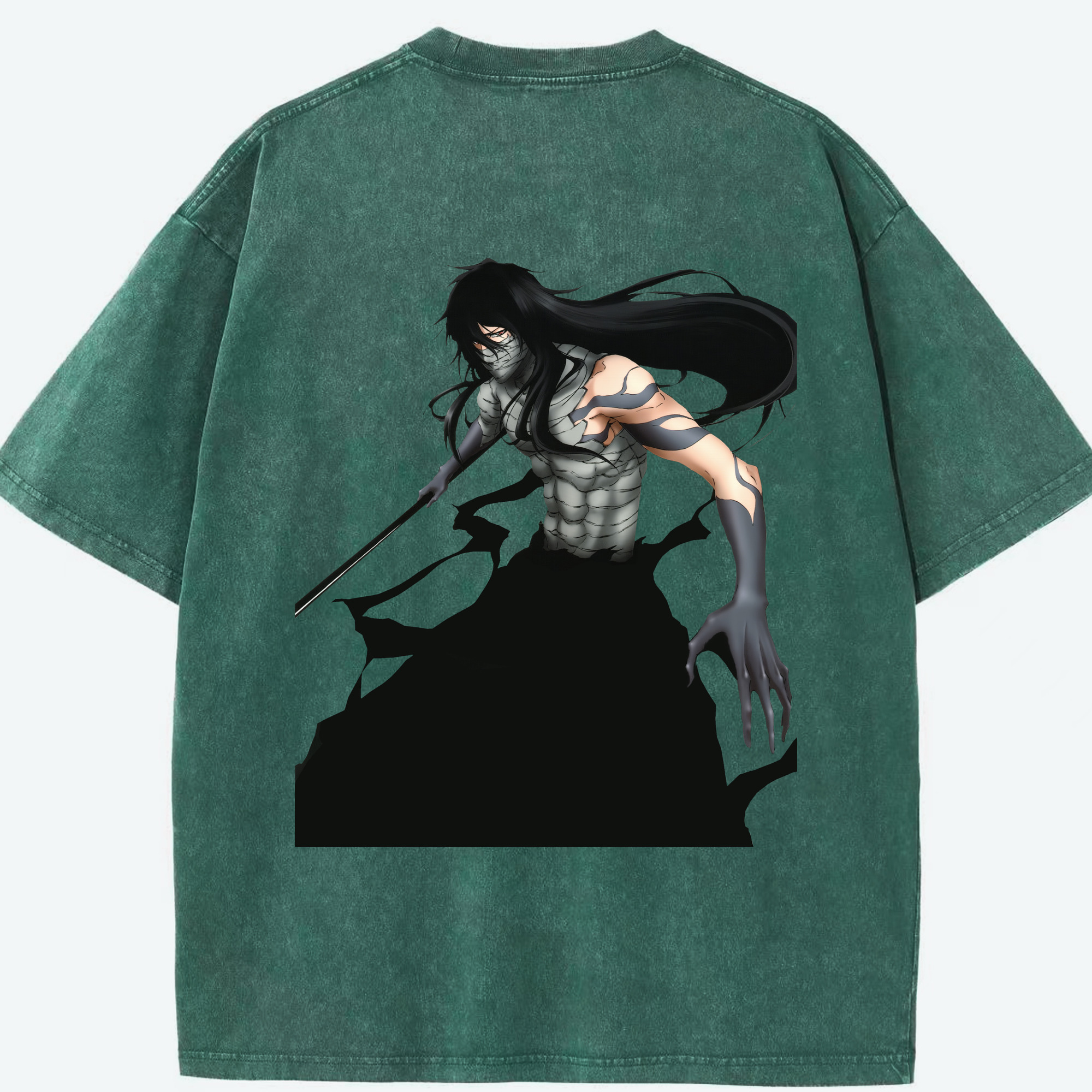 （画像用） ブリーチ 黒崎一護（くろさき いちご）BLEACH Kurosaki Ichigo 綿100% ヴィンテージ風 半袖Tシャツ（背面プリント）